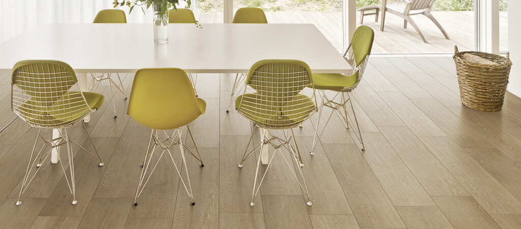 Kitchen and dining area interior in private house in Berlin